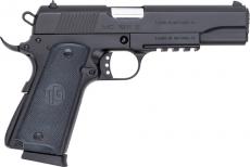 Girsan MC1911S, Semi-automatic, 1911, Full Size, 45ACP, 5" Barrel, Steel Frame, Black, Synthetic Grips, Extended Beavertail, Accessory Rail, Fixed Novak Sights, 8Rd 390060