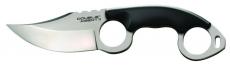 Cold Steel Double Agent, Fixed Blade Knife, AUS 8A/Polished, Plain, Clip Point, Includes Secure-Ex Sheath, 3", AUS 8A/Black G10, Blister CS-39FN