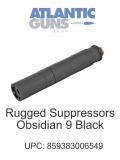 Rugged Suppressors Obsidian 9 Black