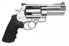 Smith & Wesson Model 500, .500 S&W Magnum, 5rd Capacity, 4" Barrel, Adjustable Sights, Stainless Steel, Satin Finish, Rubber Grips, X-Frame, Single/Double Action, 163504