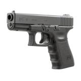 Glock 19 Gen3, Striker Fired, Semi-automatic, Polymer Frame Pistol, Compact, 9MM, 4.02" Barrel, Matte Finish, Black, Fixed Sights, 10 Rounds, 2 Magazines PI1950201