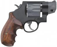 Smith & Wesson, Model 327, Performance Center, .357 Magnum, 8rd Capacity, 2" Barrel, Integral U-Notch Rear Sight, Orange Ramp Front Sight, Scandium, Matte Black Finish, Wood Grips, Single/Double Action Revolver, 170245