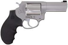 Taurus USA Defender 605, Double Action/Single Action, Steel Framed Revolver, 357 Magnum, 3" Stainless Steel Barrel, Stainless Steel Finish, Silver, Black Hogue Rubber Grips, Front Night Sight, 5 Rounds 2-60539NS