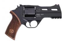 Chiappa Firearms Rhino 40DS Revolver, Double Action/Single Action, 357 Magnum/38 Special, 4" Barrel, Alloy, Black, Walnut Grips, Fiber Optic Front Sight, Adjustable Rear Sight, 6 Rounds, 3 Moon Clips 340.219