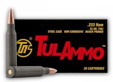 Tulammo 223 Remington/5.56 NATO FMJ 55 GR Steel Case 20 Round Box