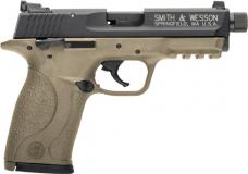 Smith & Wesson M&P22 Compact, .22 LR, 3.625" Threaded Barrel, 10rd x2, FDE Frame, Black Slide, 10242