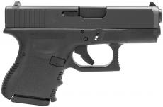 Glock 27 Gen3, Striker Fired, Semi-automatic, Polymer Frame Pistol, Sub-Compact, 40 S&W, 3.43" Barrel, Matte Finish, Black, Fixed Sights, 9 Rounds, 2 Magazines, Right Hand PI2750201