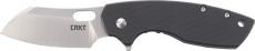 Columbia River Knife & Tool Pilar Large, 2.67" Folding Knife w/Frame Lock, 8Cr14MoV Steel, Satin Finish, Plain Edge, Black G10 Handle, Flipper Opening 5315G