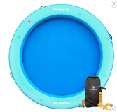SOLSTICE Circular Inflatable Mesh Dock Platform for Lake, Boat, Pool, Ocean, for Adults, Kids, and Pet Dogs Up to 6 People, Water Mat Swim Raft, 8