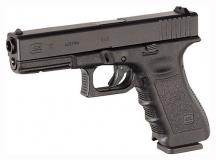 Glock 17 Gen3, Striker Fired, Semi-automatic, Polymer Frame Pistol, Full Size, 9MM, 4.49" Barrel, Matte Finish, Black, Fixed Sights, 10 Rounds, 2 Magazines PI1750201