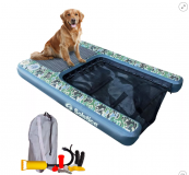 Solstice Original Inflatable Pup Plank Dog Float Floating Ramp Ladder with Drop Stitch Construction for Pools, Lake, Sea, and Ocean Use