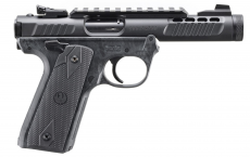 Ruger Mark IV 22/45 Lite, Semi-Automatic Pistol, Polymer Frame, Single Action, 22 LR, 4.4" Threaded Barrel, 1/2x28, Anodized Finish, Black Frame, Kryptek Typhon Frame, Optic Ready, Ambidextrous Safety, 10 Rounds, 2 Magazines 43958