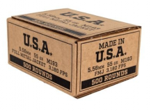 Winchester Ammo 5.56mm M193 55gr FMJ 500rd - SGM193500